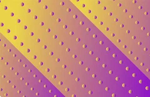 Abstract Gradient Background With Purple and Yellow Polka Dot Pattern and D.. イラスト素材