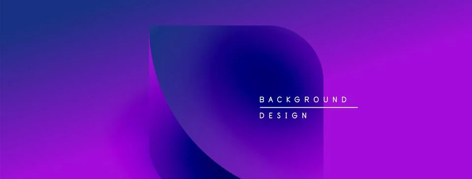Abstract gradient background. Purple, blue hues blend smoothly. Minimalist Ilustração Stock