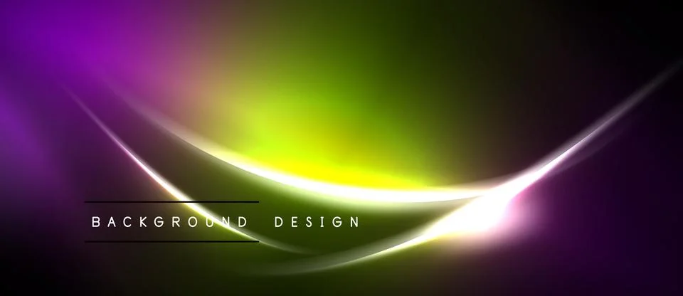 Abstract gradient background. Purple, green, yellow hues blend smoothly. Brig Stockillustratie