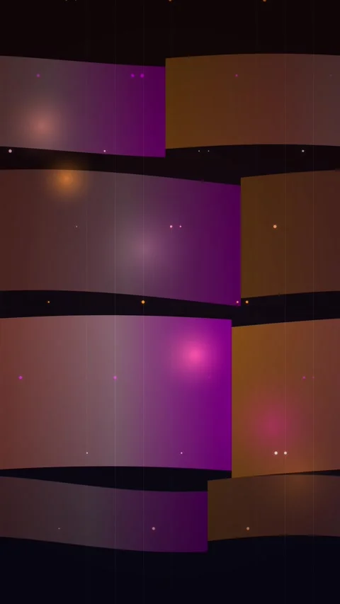 Abstract gradient background with purple, orange and pink flowing light strea Stock Footage 345492065