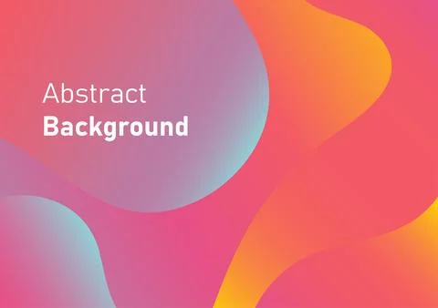 Abstract gradient background, rainbow gradient color and wave line, vector .. Stock Illustration