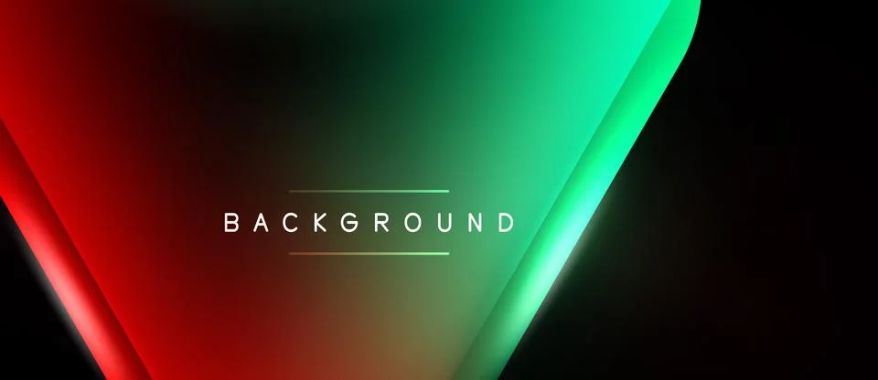 Abstract gradient background. Red, green hues blend into black space. Text .. Stock Illustration