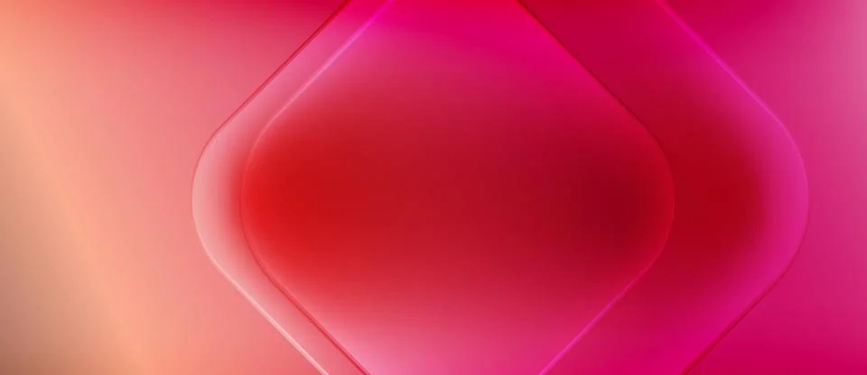Abstract gradient background. Red, pink hues blend smoothly. Rounded rectangle Stock Illustration