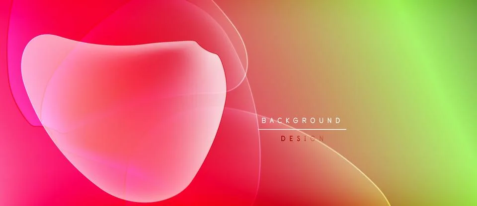 Abstract gradient background. Red, yellow, green hues blend smoothly. Fluid Stock Illustration
