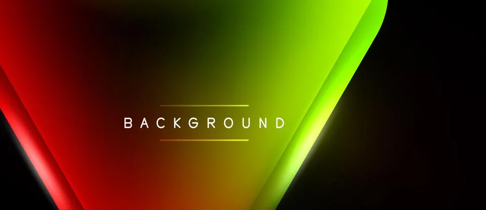 Abstract gradient background. Red, yellow, green hues blend into black space. Stock Illustration