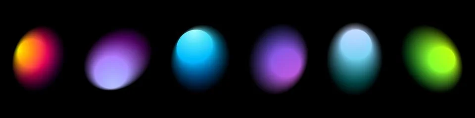 Abstract gradient background with round shapes, neon blue. Fluid and digital  Stock Illustration