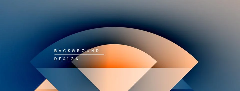 Abstract gradient background. Shapes overlap creating visual depth. Modern Stock Illustration