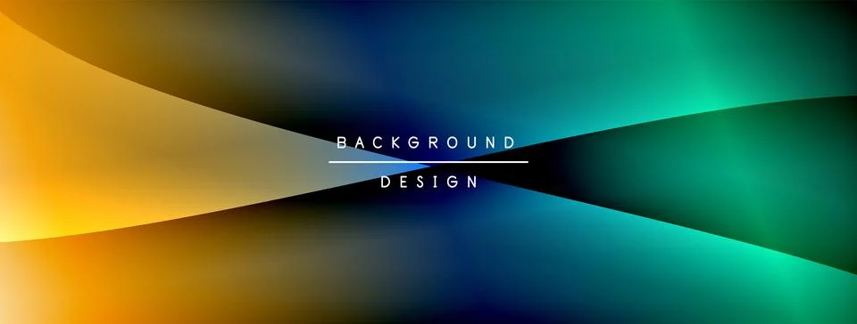 Abstract gradient background. Smooth color transitions, orange, blue, green hues Stock Illustration