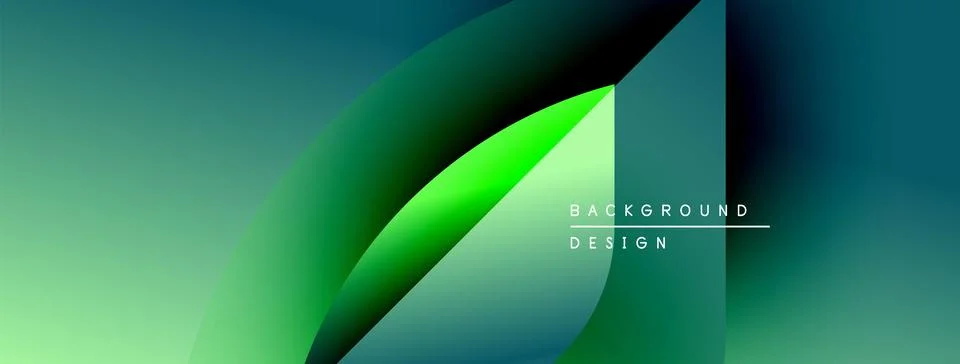 Abstract gradient background. Smooth color transitions, dynamic shapes, modern Illustrazione stock