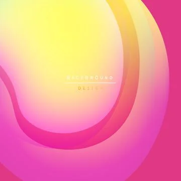 Abstract gradient background. Soft curves blend yellow, orange, pink hues. Stock Illustration