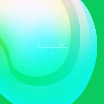 Abstract gradient background. Soft curves blend turquoise, green, yellow hues. Illustrazione stock