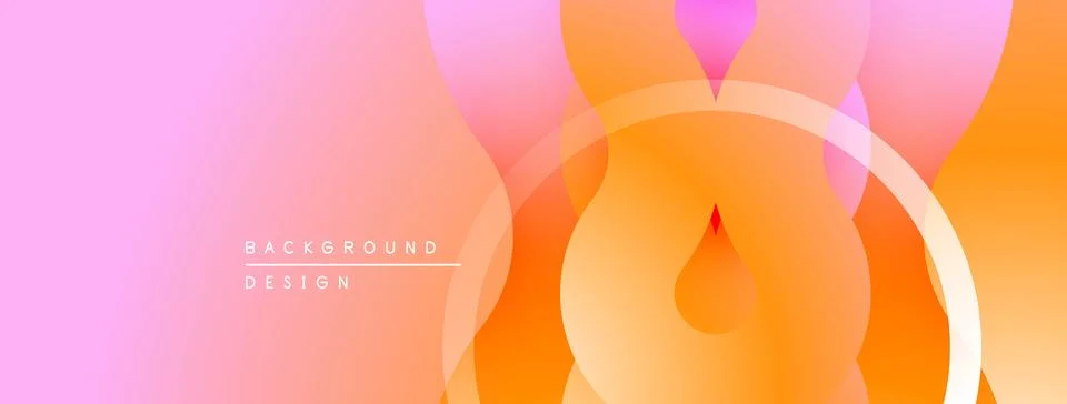 Abstract gradient background. Soft pink, orange hues blend seamlessly. Circular 库存插图