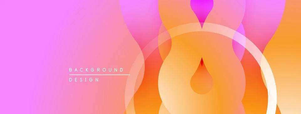 Abstract gradient background. Soft pink, orange hues blend seamlessly. Circular Illustrazione stock