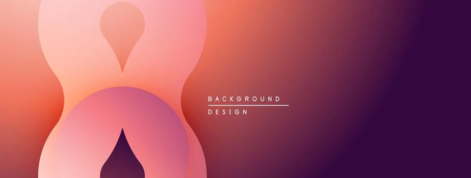 Abstract gradient background. Soft shapes overlap creating dynamic visual e.. Stock Illustration