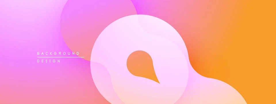 Abstract gradient background. Soft shapes overlap, creating fluid visual effect. Stock Illustration