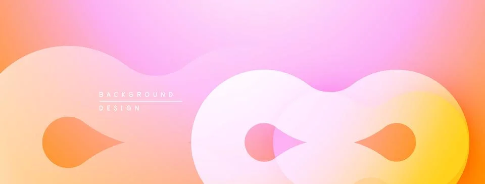 Abstract gradient background. Soft shapes overlap, creating flowing visual Illustrazione stock