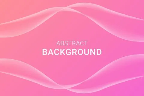 Abstract gradient background with thin waves. Pink color Stock Illustration