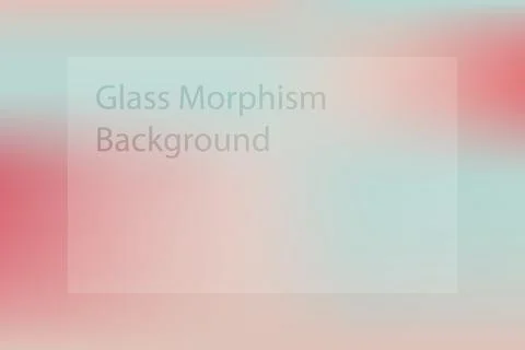 Abstract gradient background. Transparent frame in glass morphism style Ilustração Stock