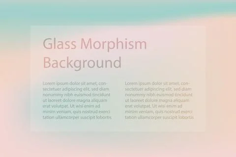 Abstract gradient background. Transparent frame in glass morphism style イラスト素材
