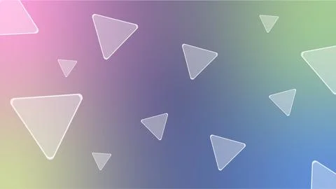 Abstract gradient background with transparent outlined triangles floating i.. 스톡 일러스트