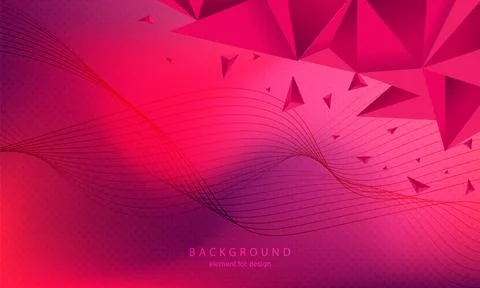 Abstract gradient background with triangles. Wave element for design. Digit.. Illustrazione stock