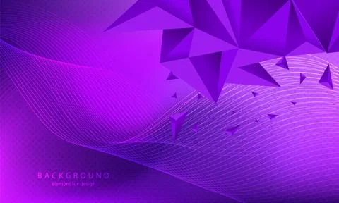 Abstract gradient background with triangles. Wave element for design. Digit.. Illustrazione stock