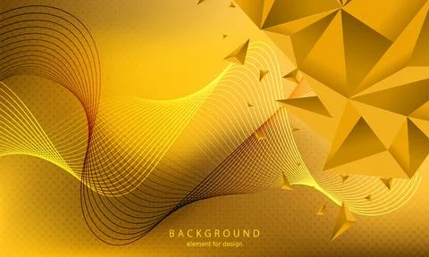 Abstract gradient background with triangles. Wave element for design. Digit.. Stockillustratie