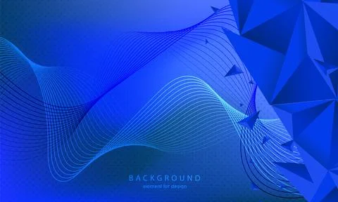 Abstract gradient background with triangles. Wave element for design. Digit.. Illustrazione stock