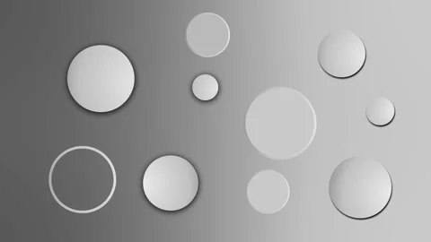 Abstract gradient background with various circular shapes and subtle drop s.. Stock Footage 337073535