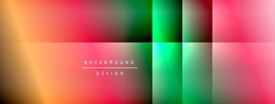 Abstract gradient background. Vibrant colors blend smoothly. Rectangular shapes Stockillustratie