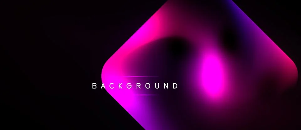 Abstract gradient background. Vibrant pink, purple hues blend into black spac Illustrazione stock