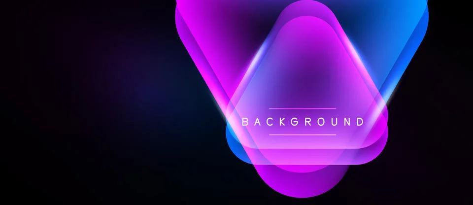 Abstract gradient background. Vibrant purple, blue hues dominate dark space. Illustrazione stock