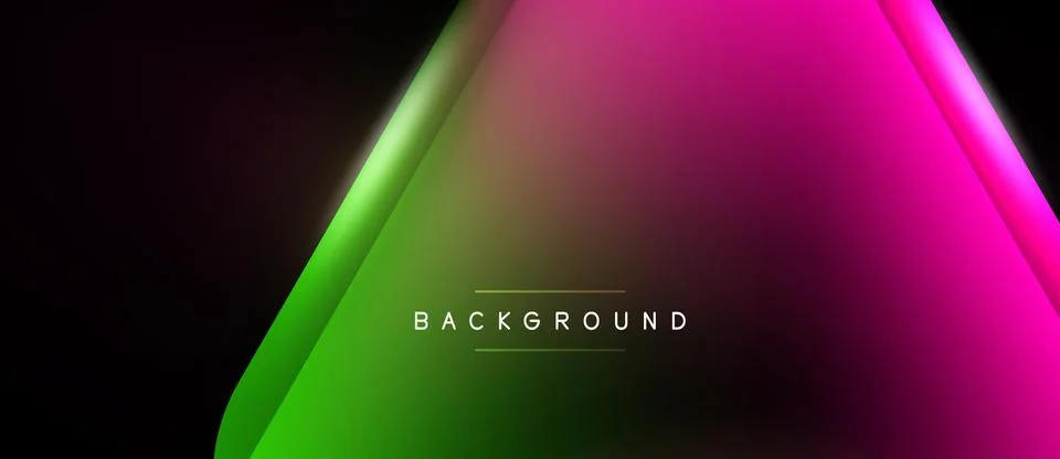 Abstract gradient background. Vivid colors blend from green to pink. Minimali Stock Illustration