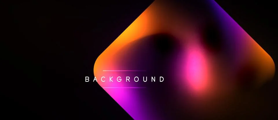 Abstract gradient background. Vivid orange, purple hues blend into black spac 스톡 일러스트