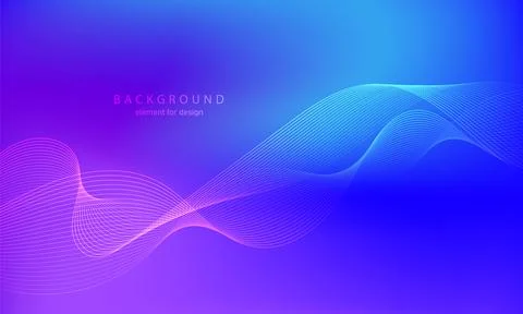 Abstract gradient background. Wave element for design. Digital frequency trac Illustrazione stock