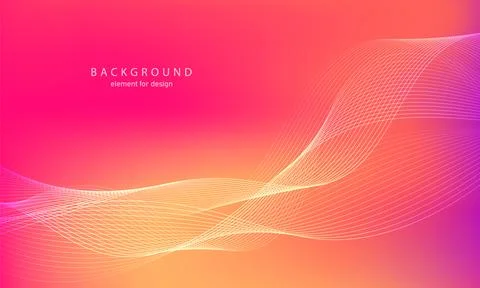 Abstract gradient background. Wave element for design. Digital frequency trac Stock Illustration
