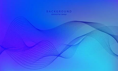 Abstract gradient background. Wave element for design. Digital frequency trac Stock Illustration