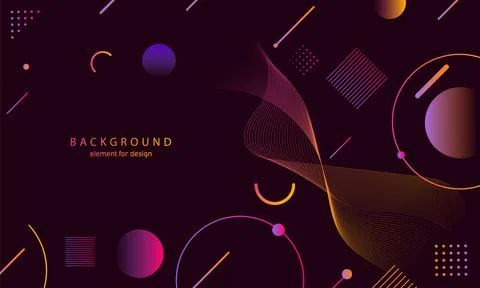 Abstract gradient background. Wave element for design. Digital frequency trac Illustrazione stock