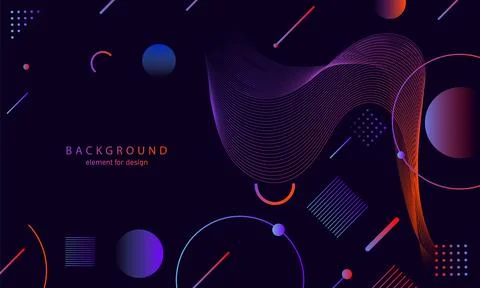 Abstract gradient background. Wave element for design. Digital frequency trac Stock Illustration