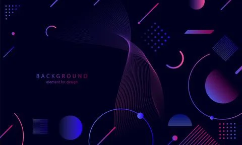 Abstract gradient background. Wave element for design. Digital frequency tr.. Illustrazione stock