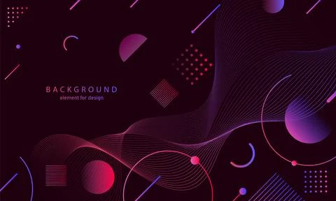 Abstract gradient background. Wave element for design. Digital frequency tr.. Stock Illustration