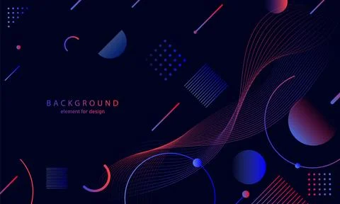 Abstract gradient background. Wave element for design. Digital frequency tr.. Stock Illustration