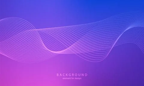 Abstract gradient background. Wave element for design. Digital frequency trac Illustrazione stock