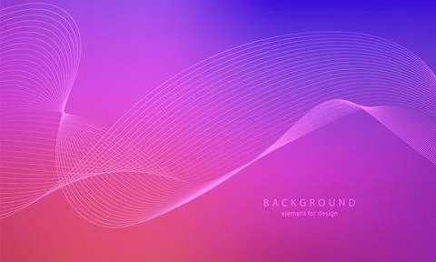 Abstract gradient background. Wave element for design. Digital frequency trac Stock Illustration