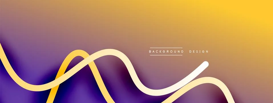 Abstract gradient background with wave line with shadow effect. Geometric Stock Illustration