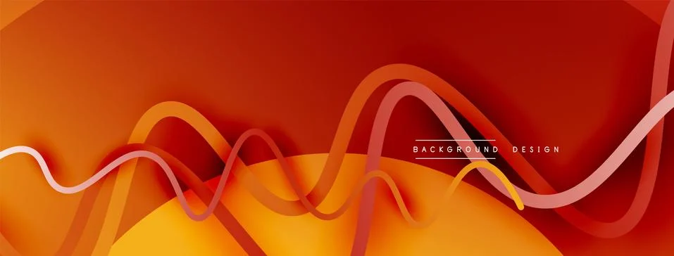 Abstract gradient background with wave line with shadow effect. Geometric Stock Illustration