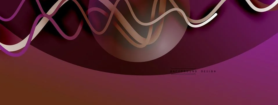 Abstract gradient background with wave line with shadow effect. Geometric Stock Illustration