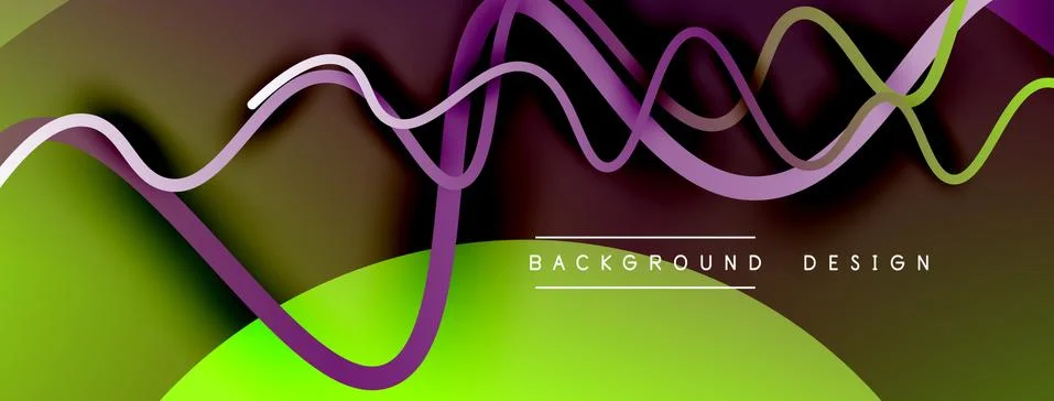 Abstract gradient background with wave line with shadow effect. Geometric Illustrazione stock