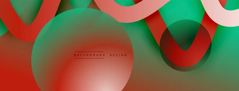 Abstract gradient background with wave line with shadow effect. Geometric Illustrazione stock
