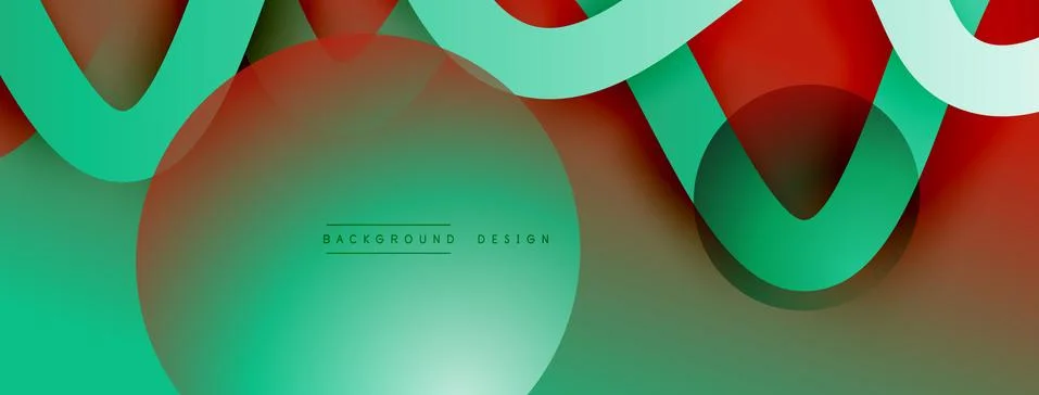 Abstract gradient background with wave line with shadow effect. Geometric Illustrazione stock